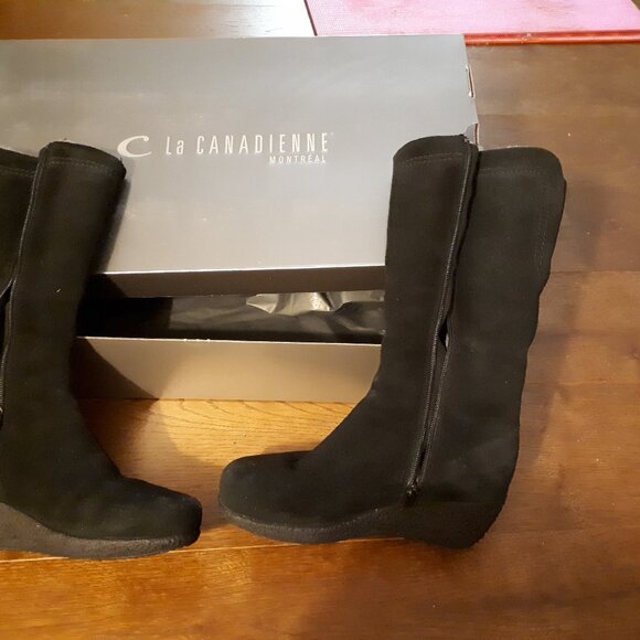 La Canadienne Winter Boots Suede with Wedge heel - Picture 1 of 4